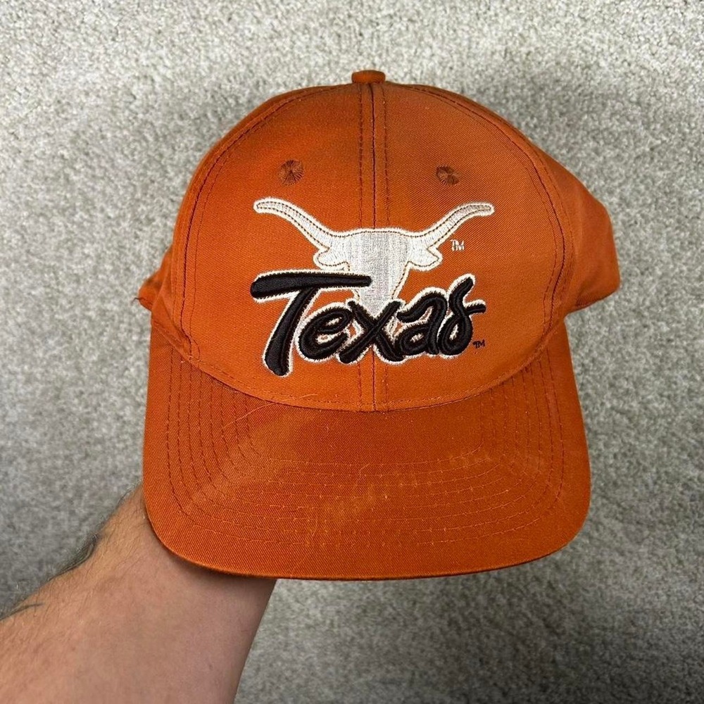 Vintage 90s Texas Longhorns Top of the world Orange college SnapBack hat cap